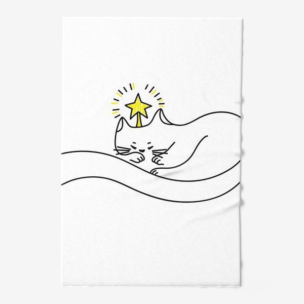 Полотенце «Новогодний кот»