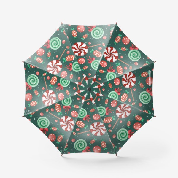 Зонт «Сладости паттерн»
