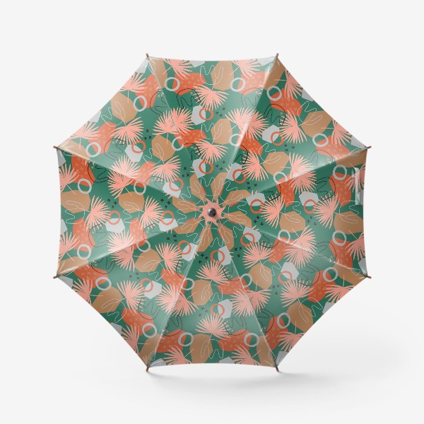 Зонт «Геометричекие формы и листья пальмы»