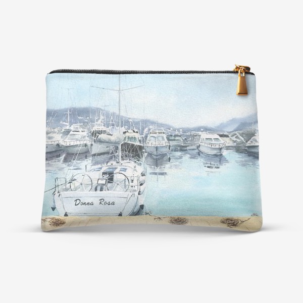 Косметичка &laquo;Пейзаж с яхтами в море. Черногория&raquo;