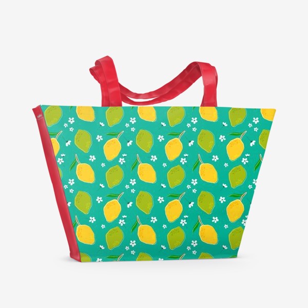 Пляжная сумка «Лайм и лимон»