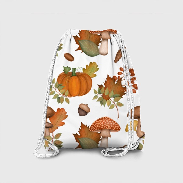 Рюкзак «Осенний лесной бесшовный паттерн»