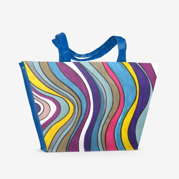 Пляжная сумка &laquo;Разноцветные волны&raquo;
