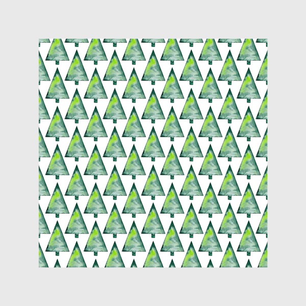 Шторы «Новогодний абстрактный паттерн из зеленых треугольных ёлок»