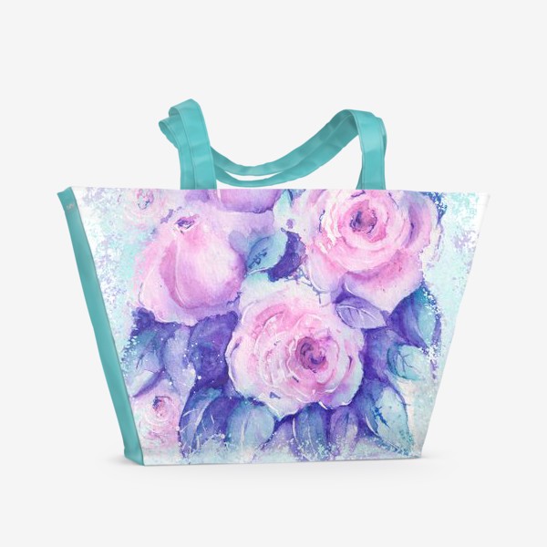 Пляжная сумка «Морозные розы»