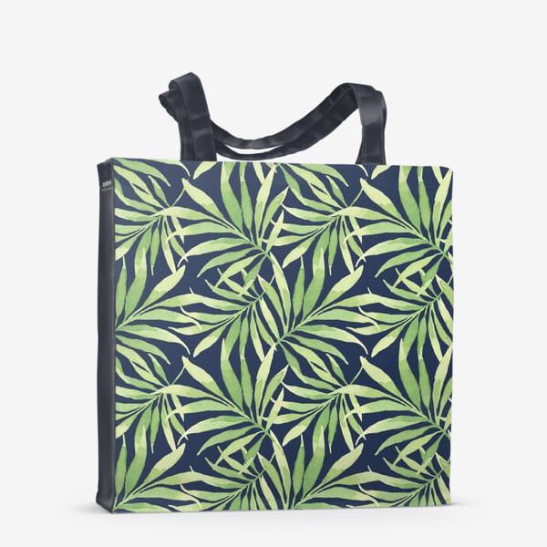 Сумка-шоппер «Тропические листья. Акварельный узор 5»