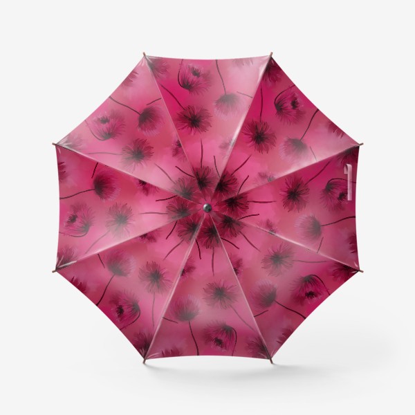 Зонт «Цветы, Viva Magenta, цвет 2023 года»