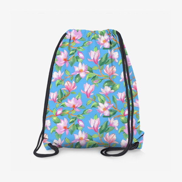 Рюкзак «Цветущая магнолия на голубом»