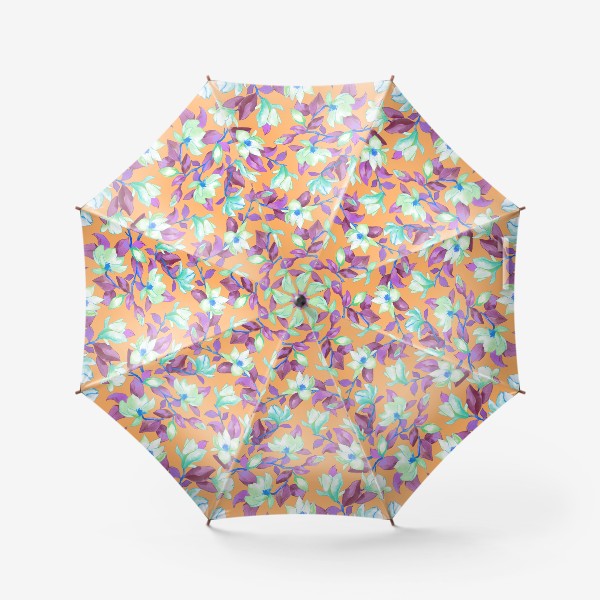 Зонт «Цветущая магнолия на абрикосовом»