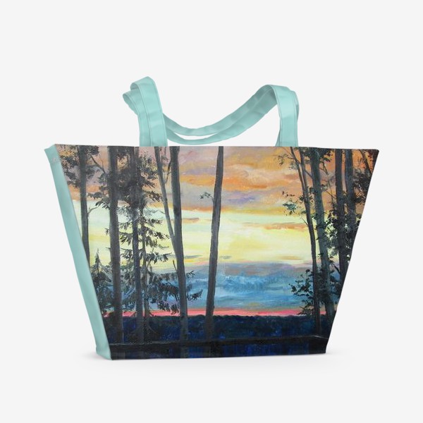 Пляжная сумка «Закат на веранде»