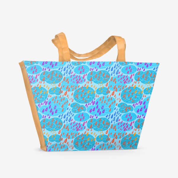 Пляжная сумка «Разноцветный летний дождь»