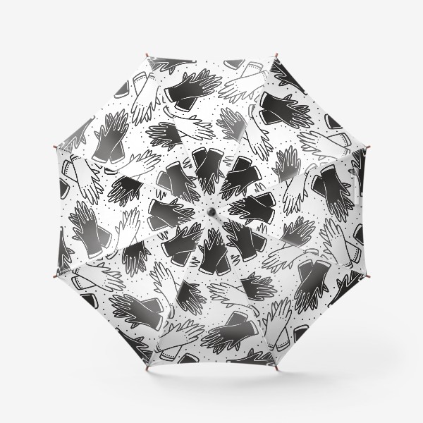 Зонт «черно-белые перчатки»