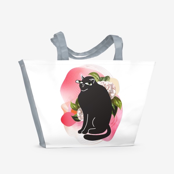 Пляжная сумка «Котик в раздумьях»