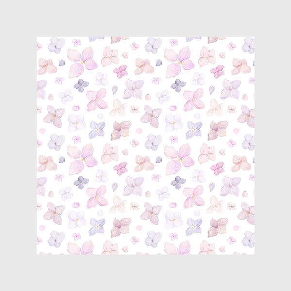 Скатерть &laquo;Акварельный нарисованный вручную бесшовный фон с нежными иллюстрациями абстрактных цветов сирени. Фиолетовый, розовый&raquo;