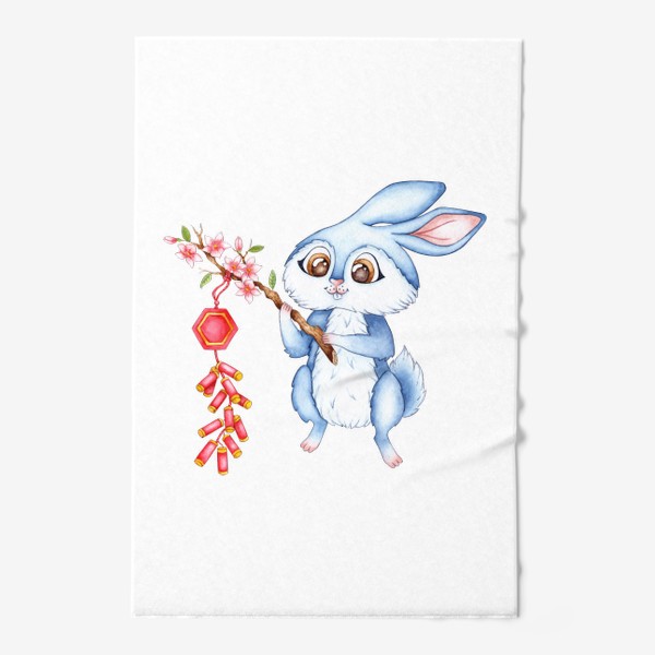 Полотенце «Кролик и китайские хлопушки  / Милый зайчик »