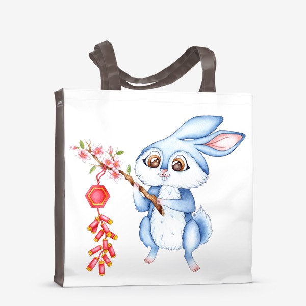 Сумка-шоппер «Кролик и китайские хлопушки  / Милый зайчик »