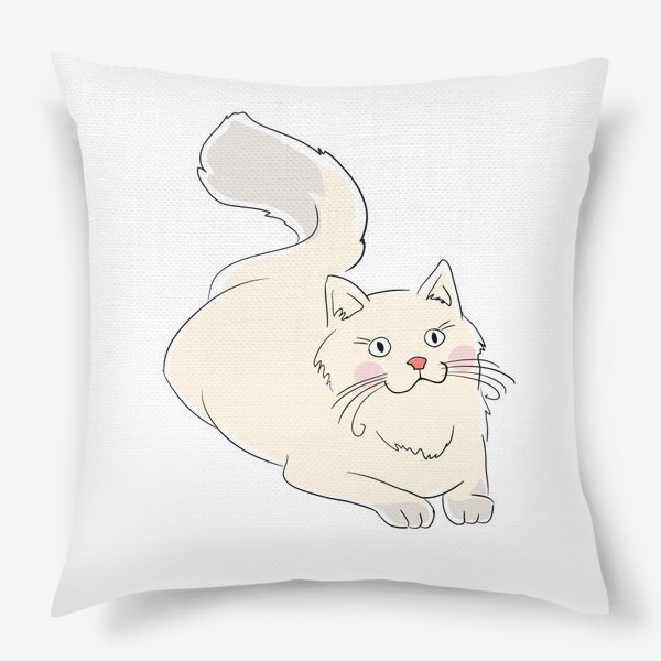 Подушка «Кремовая кошка»