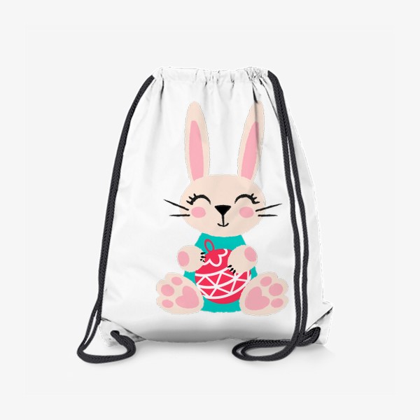 Рюкзак «Новогодний милый кролик с ёлочным шаром»