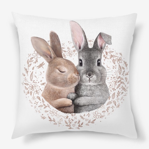 Подушка «Семья кроликов»