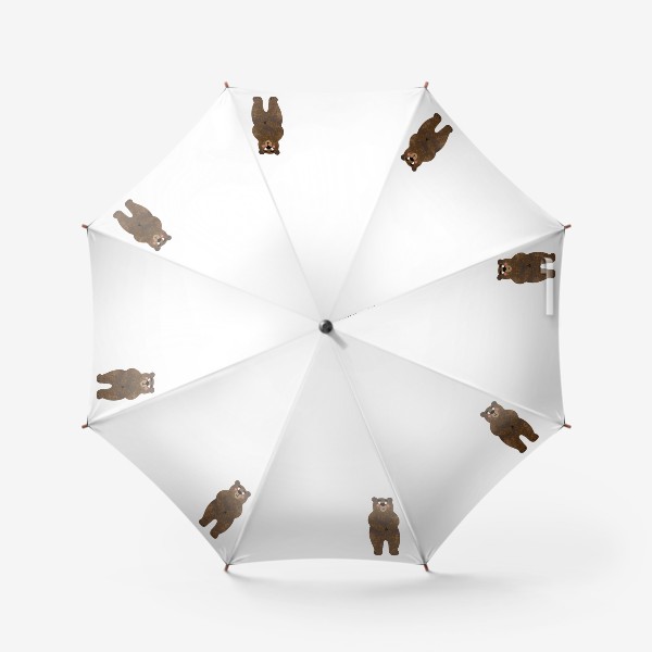 Зонт «Милый медведь Стоящий мишка Коричневый медвежонок»