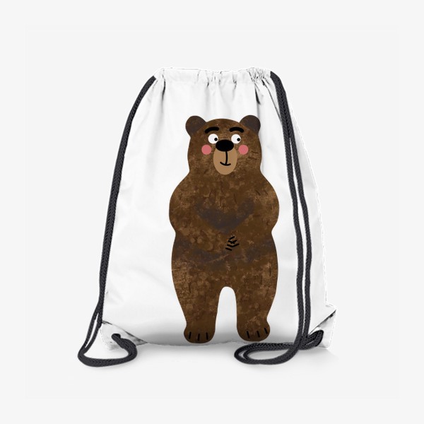 Рюкзак «Милый медведь Стоящий мишка Коричневый медвежонок»