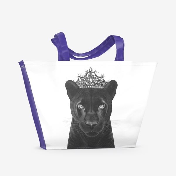 Пляжная сумка «Королева черная пантера»