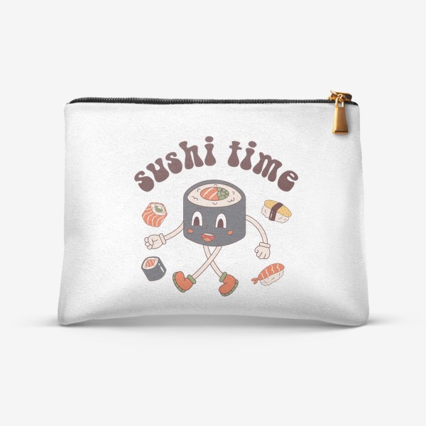 Косметичка «время суши | sushi time | суши в ретро стиле»