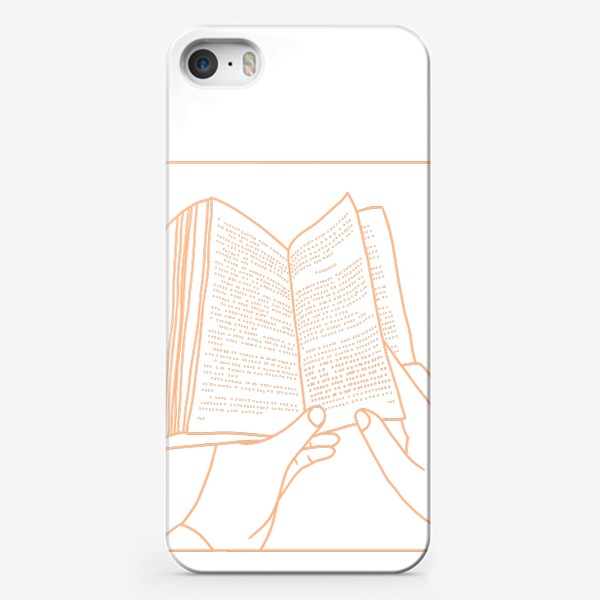 Чехол iPhone «книжечка в руках, в подарок для любителя книг»