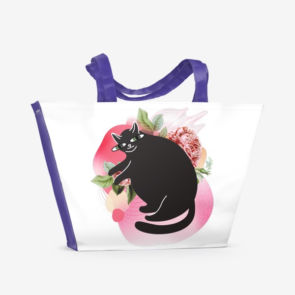 Пляжная сумка «Сонный котик»
