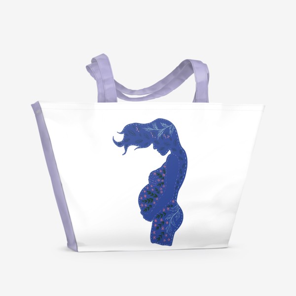 Пляжная сумка «Беременная девушка. В ожидании малыша»