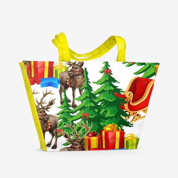 Пляжная сумка «Сани Деда Мороза»
