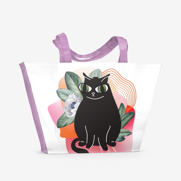 Пляжная сумка «Котик озадачен»