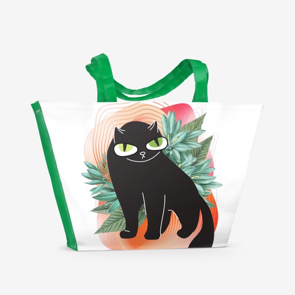 Пляжная сумка «Котик злится»