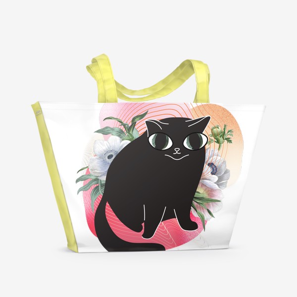 Пляжная сумка «Котик охотится»