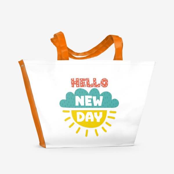 Пляжная сумка «Hello new day»