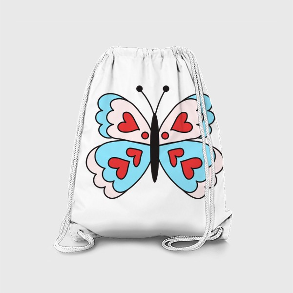 Рюкзак «Бабочка сердечки любовь»
