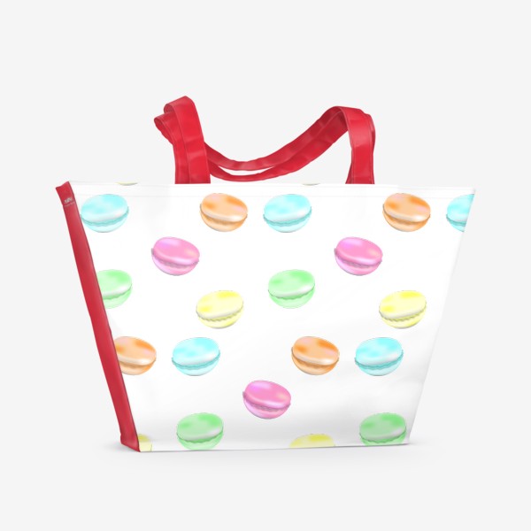 Пляжная сумка «Макаруны цветные»