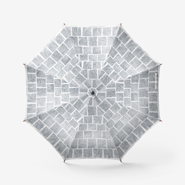 Зонт «Акварельный нарисованный вручную бесшовный абстрактный фон с квадратными срубами дерева. Стильная текстура дерева»