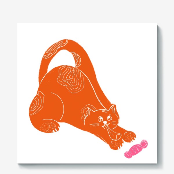 Холст «Оранжевый смешной кот»