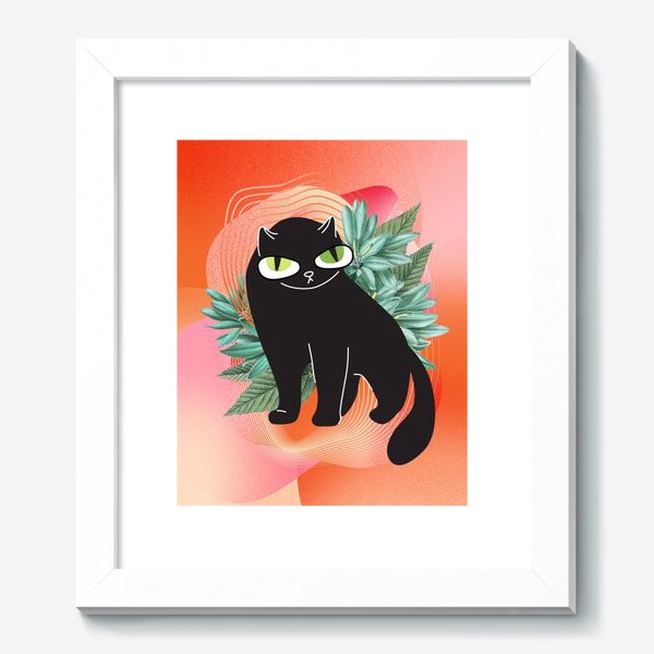 Картина «Котик злится в саду»