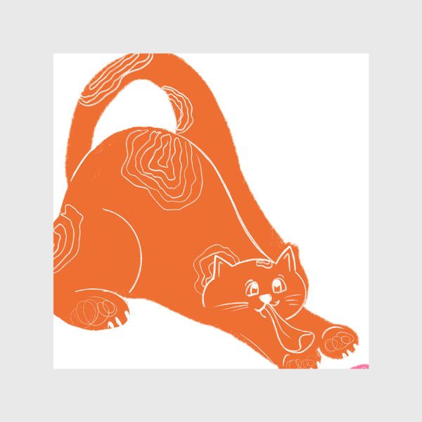 Скатерть «Оранжевый смешной кот»