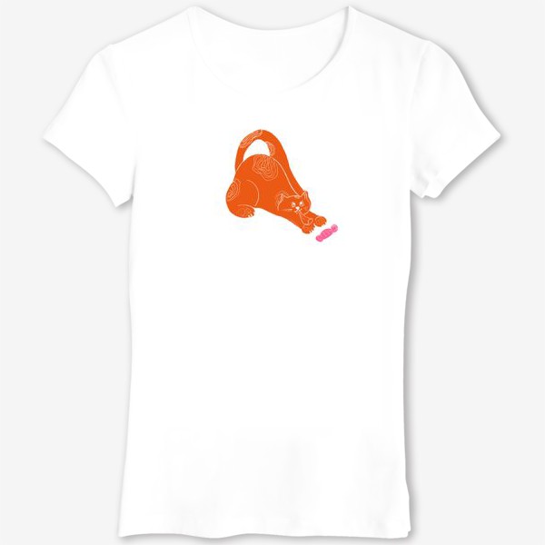 Футболка «Оранжевый смешной кот»