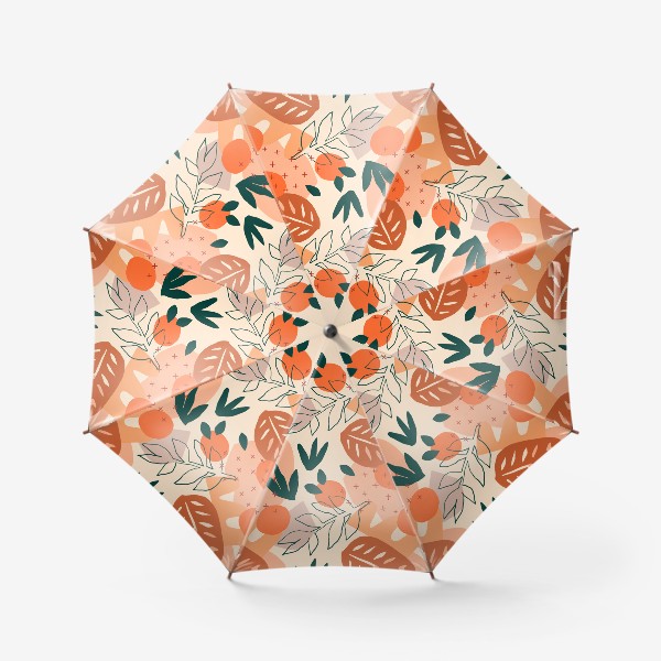 Зонт «Апельсины и листья»