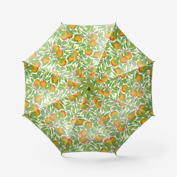 Зонт «Сочные яблоки. Бесшовный паттерн»