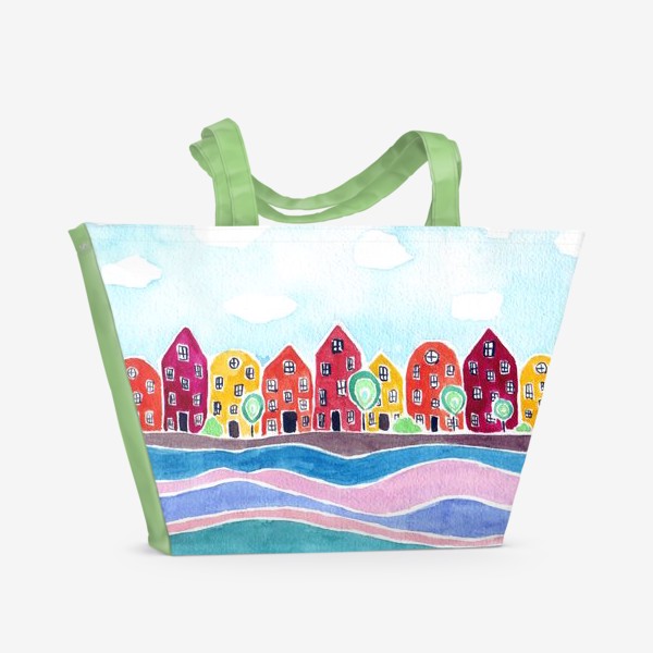 Пляжная сумка «Город на реке»