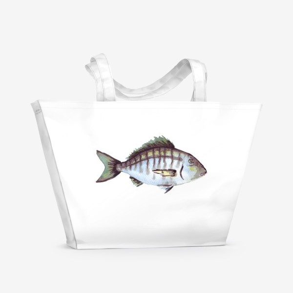 Пляжная сумка &laquo;Рыба. Зубан большеглазый.&raquo;