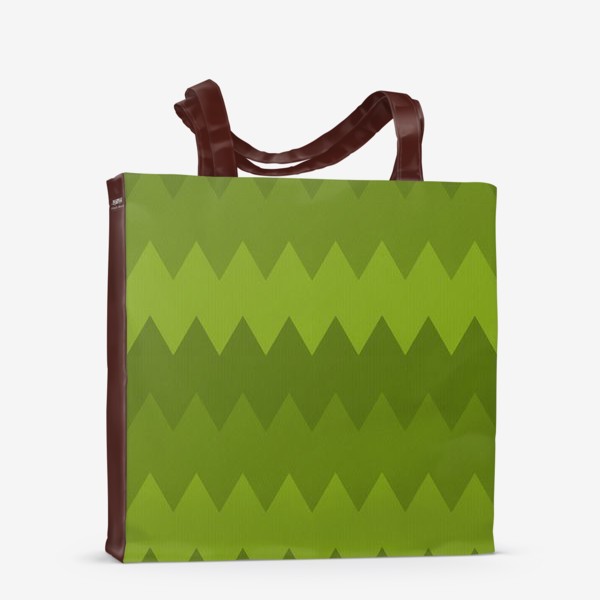 Сумка-шоппер «Зеленый новогодний узор»