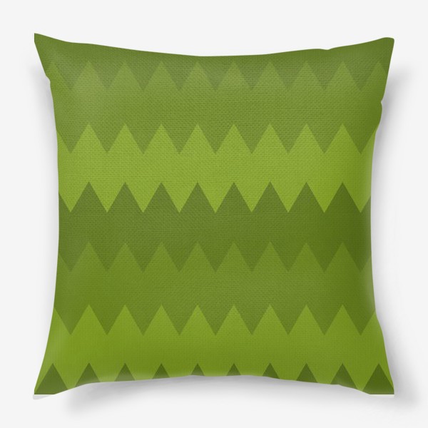 Подушка «Зеленый новогодний узор»