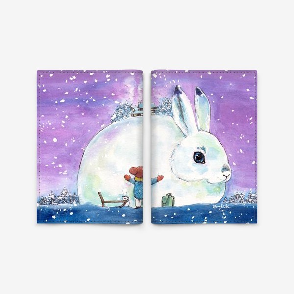 Обложка для паспорта «девочка и заяц»