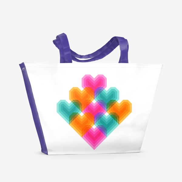 Пляжная сумка «Геометрия сердца»